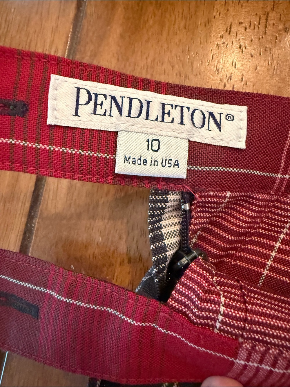 Pendleton Black & Red Plaid Midi Skirt - Picture 9 of 15